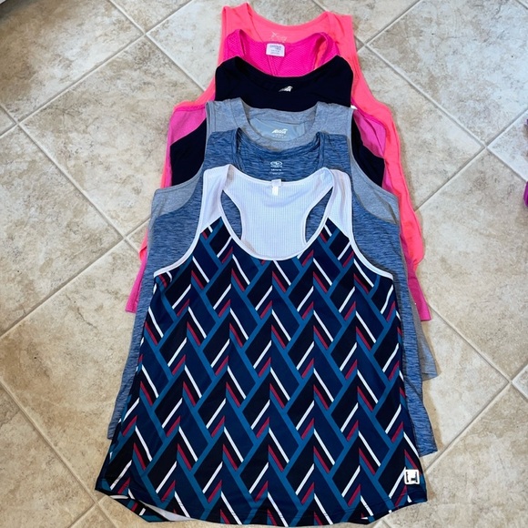 Lot of 6 Short Sleeve Workout/Gym/Yoga Shirts.  Fila, Danskin, Atlhetic, Avia. - Picture 1 of 15